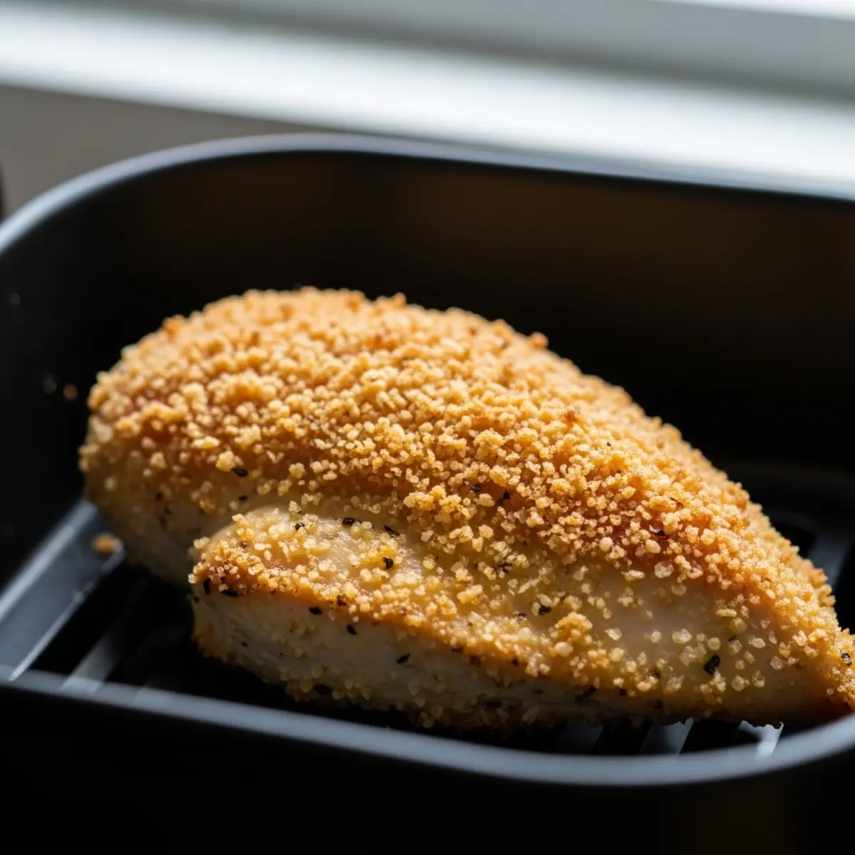 Pui cu crustă de parmezan la Air Fryer