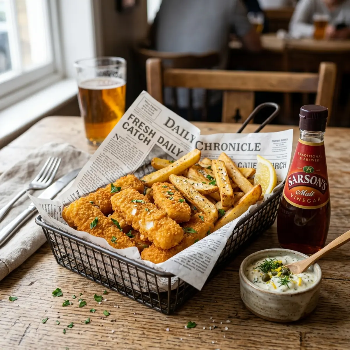Fish and Chips sănătos la Air Fryer – Variantă ușoară
