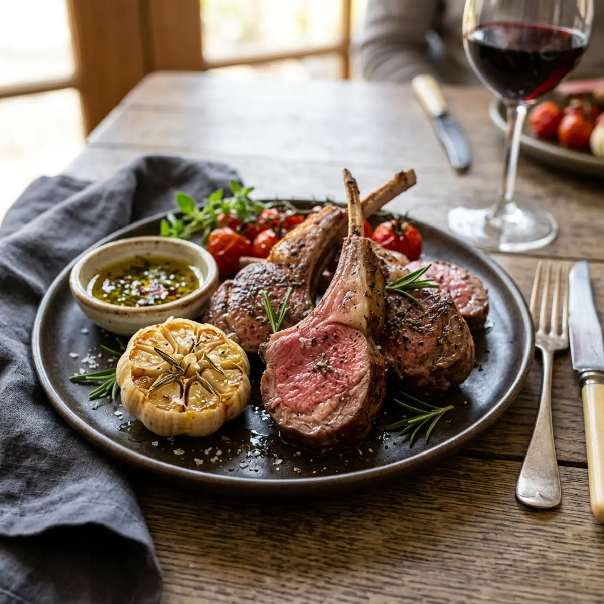 Costițe de miel la Air Fryer – perfect medium-rare, fragede și aromate