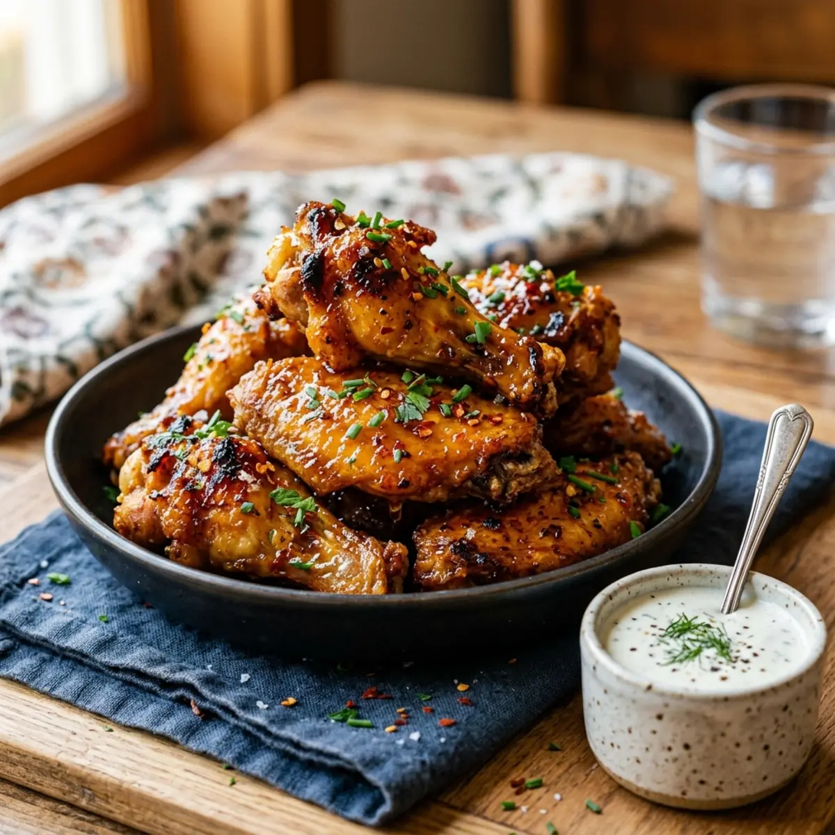 Aripioare de pui cu miere iute la Air Fryer