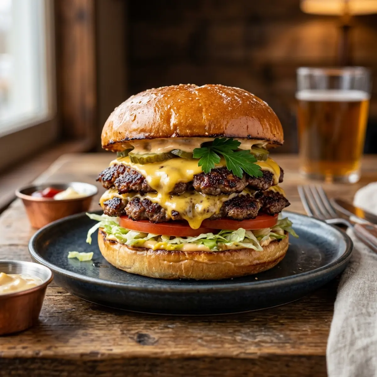 Smash Burger la Air Fryer – Rețetă Rapidă și Suculentă