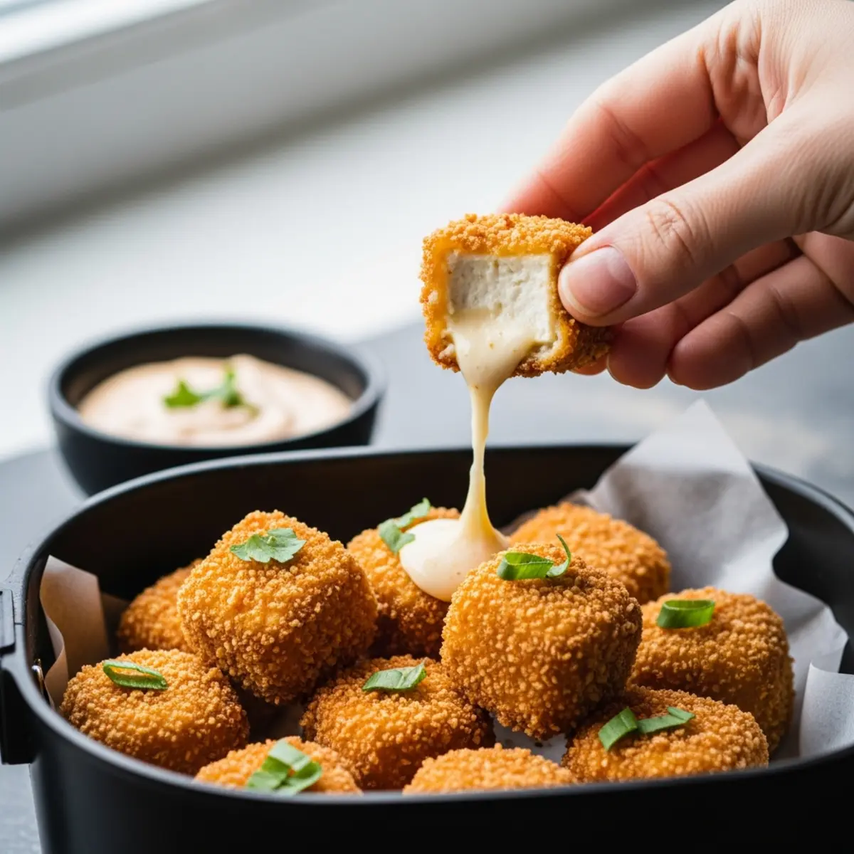 Paneer Popcorn crocant la Air Fryer