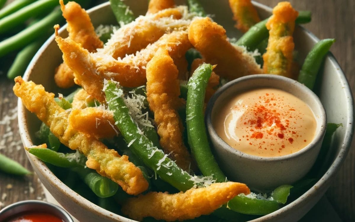 Air Fryer Beer Battered Green Beans