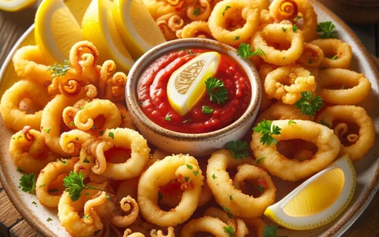 Air Fryer Calamari with Marinara Sauce: Ready in 20 Minutes