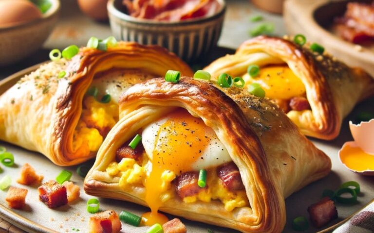 Air Fryer Cheese, Bacon and Egg Pockets: Ready in 20 Minutes