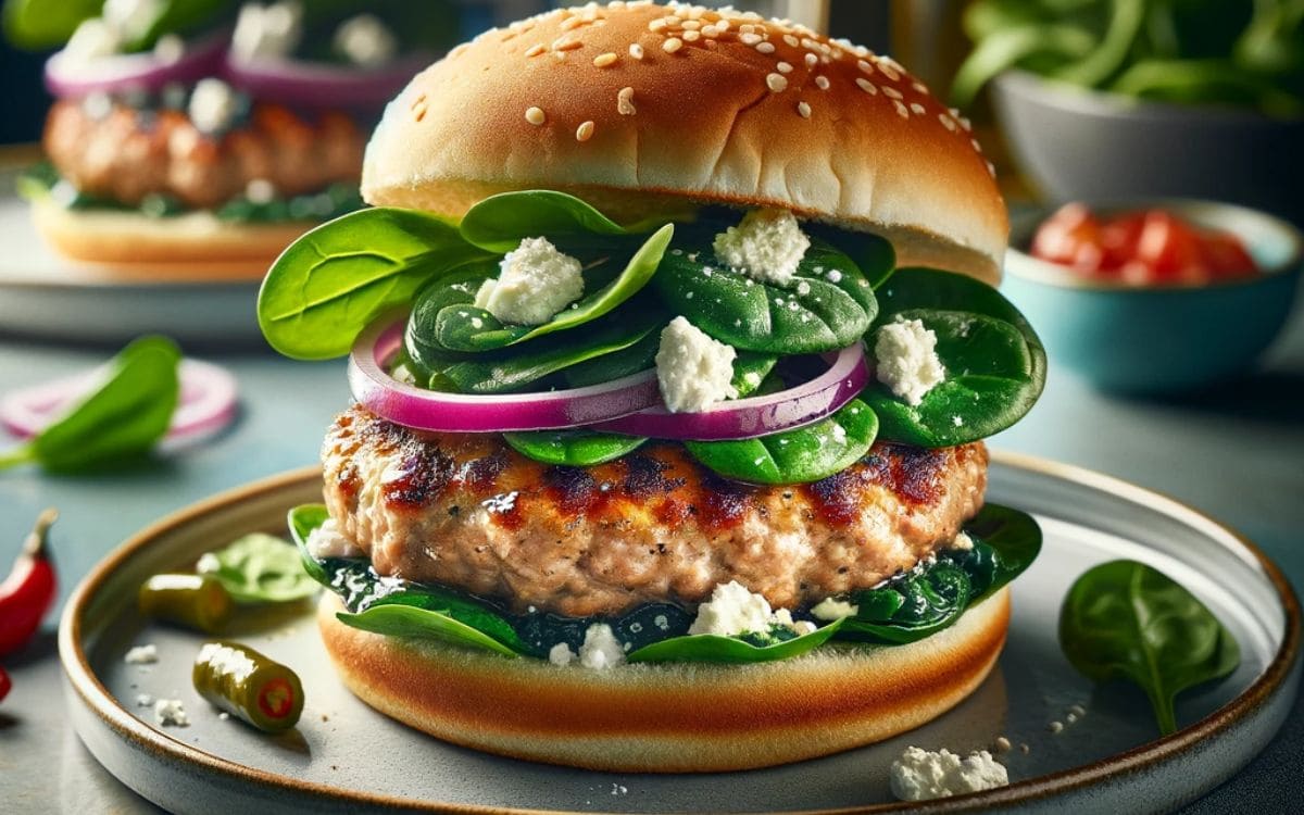 Air Fryer Greek Turkey Burgers