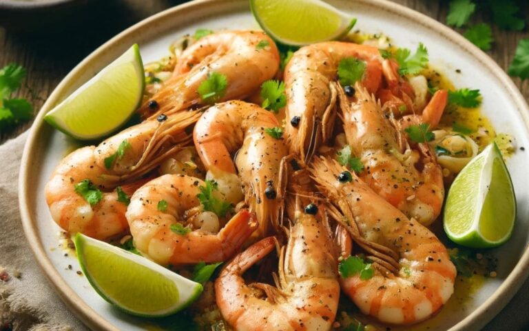 Delicious Air Fryer Lime Pepper Prawns: Ready in 20 Minutes