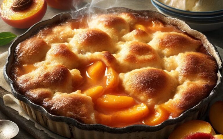 Easy Air Fryer Peach Cobbler: Ready in 35 MINUTES