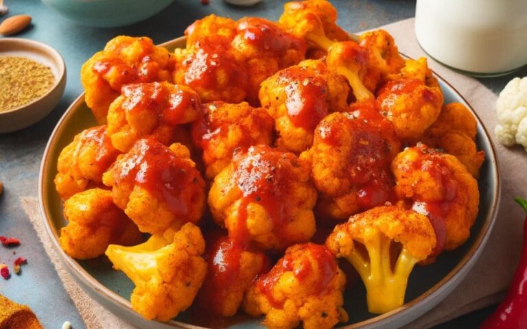 DELICIOUS Air Fryer Vegan Buffalo Cauliflower Wings