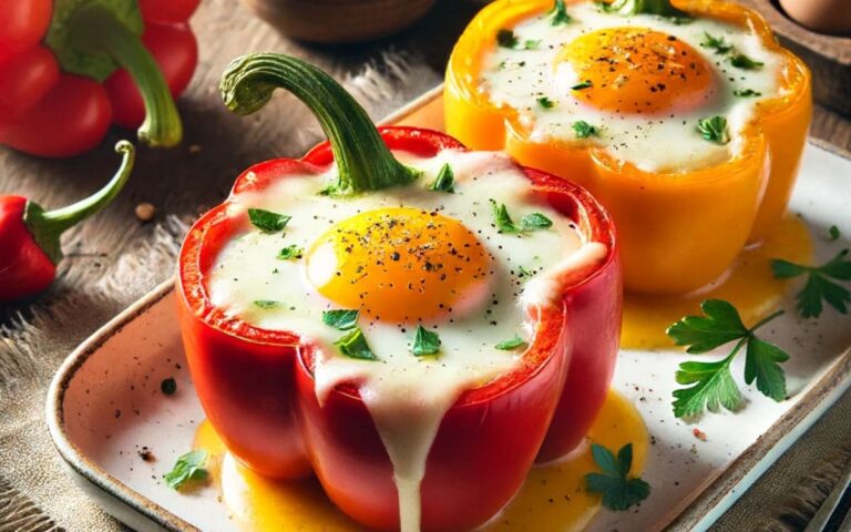 Air Fryer Baked Eggs in Peppers: Ready in 35 Minutes