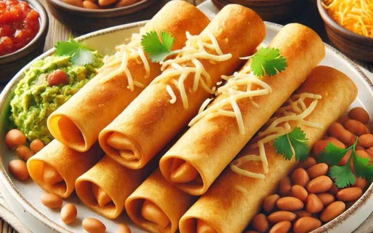 Air Fryer Bean and Cheese Taquitos: Ready in 20 Minutes