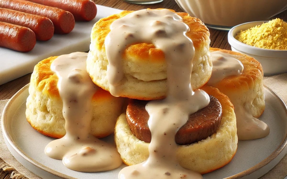 Air Fryer Biscuits and Gravy