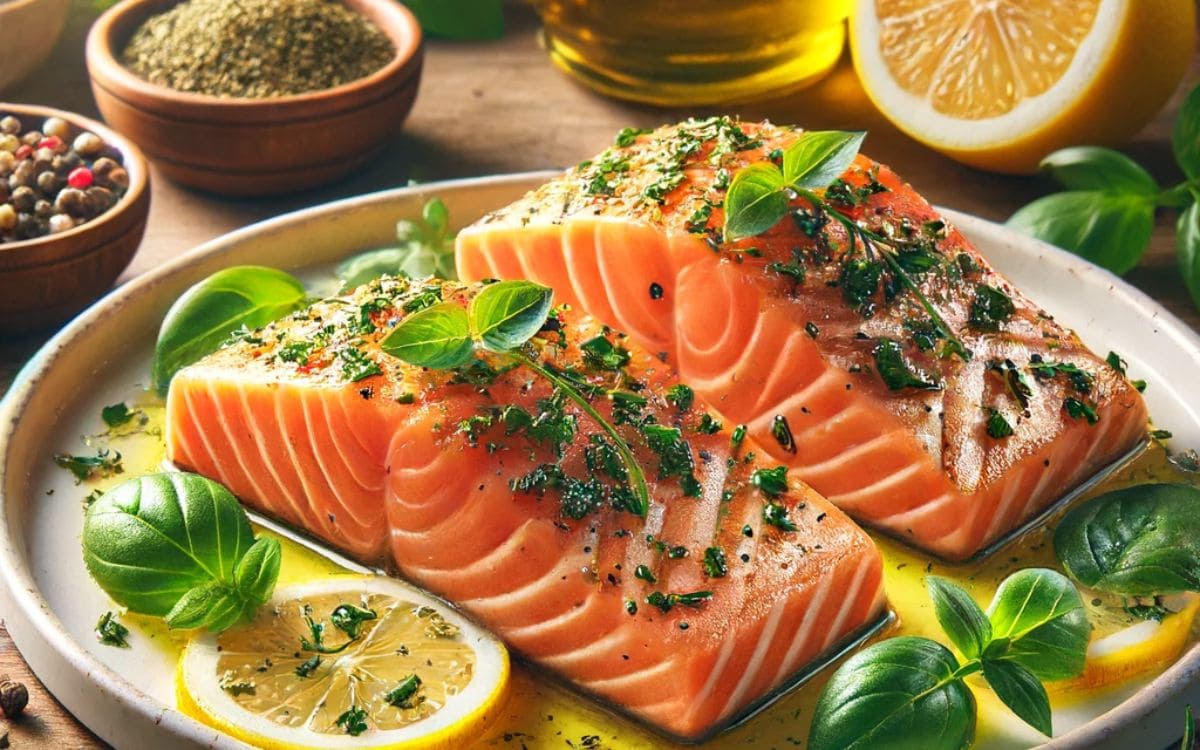 Air Fryer Herb Salmon