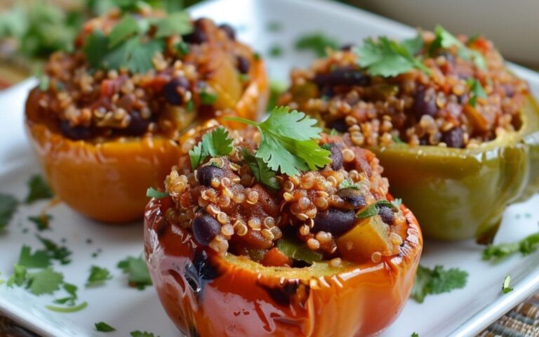 Air Fryer Keto Stuffed Bell Peppers: Ready in 20 Minutes