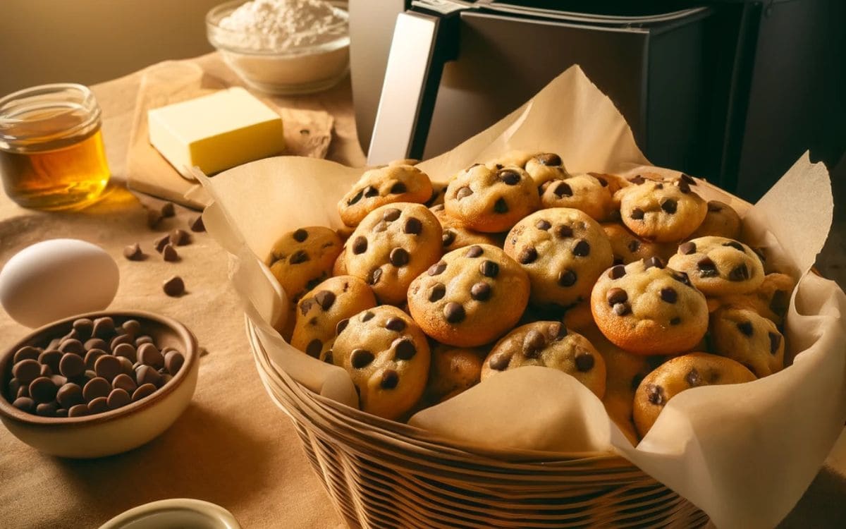 Air Fryer Mini Chocolate Chip Cookies