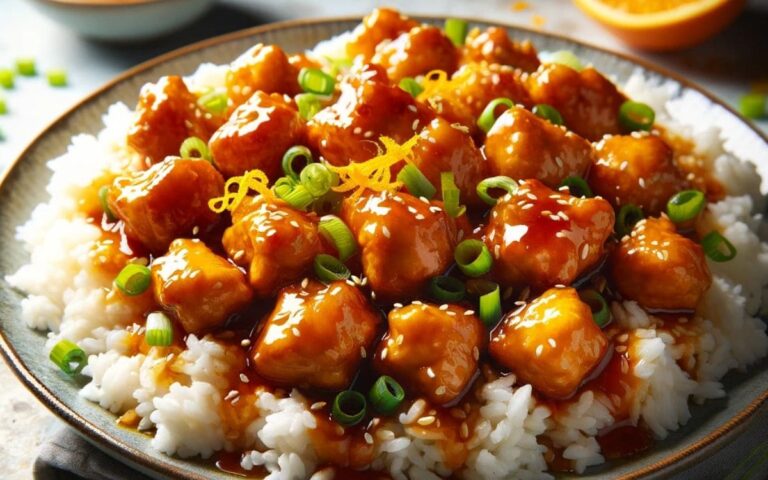 Air Fryer Orange Chicken and Rice: Ready in 25 Minutes