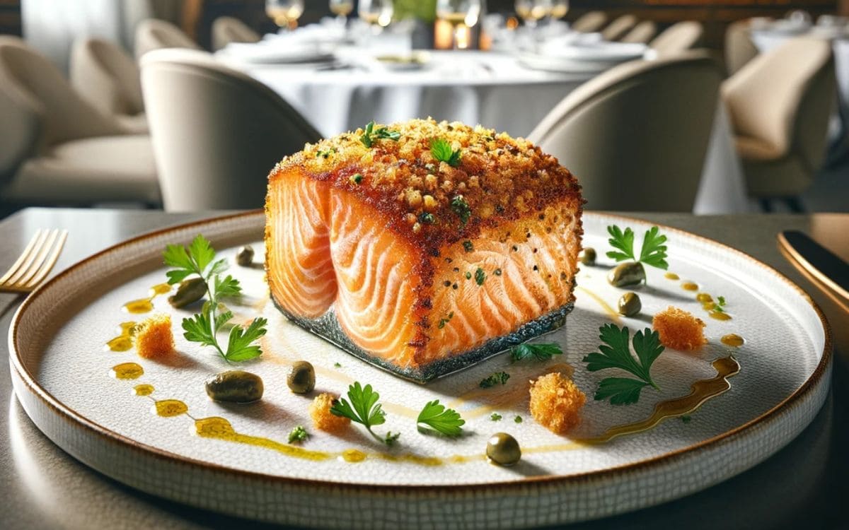 Air Fryer Salmon with Horseradish Crust