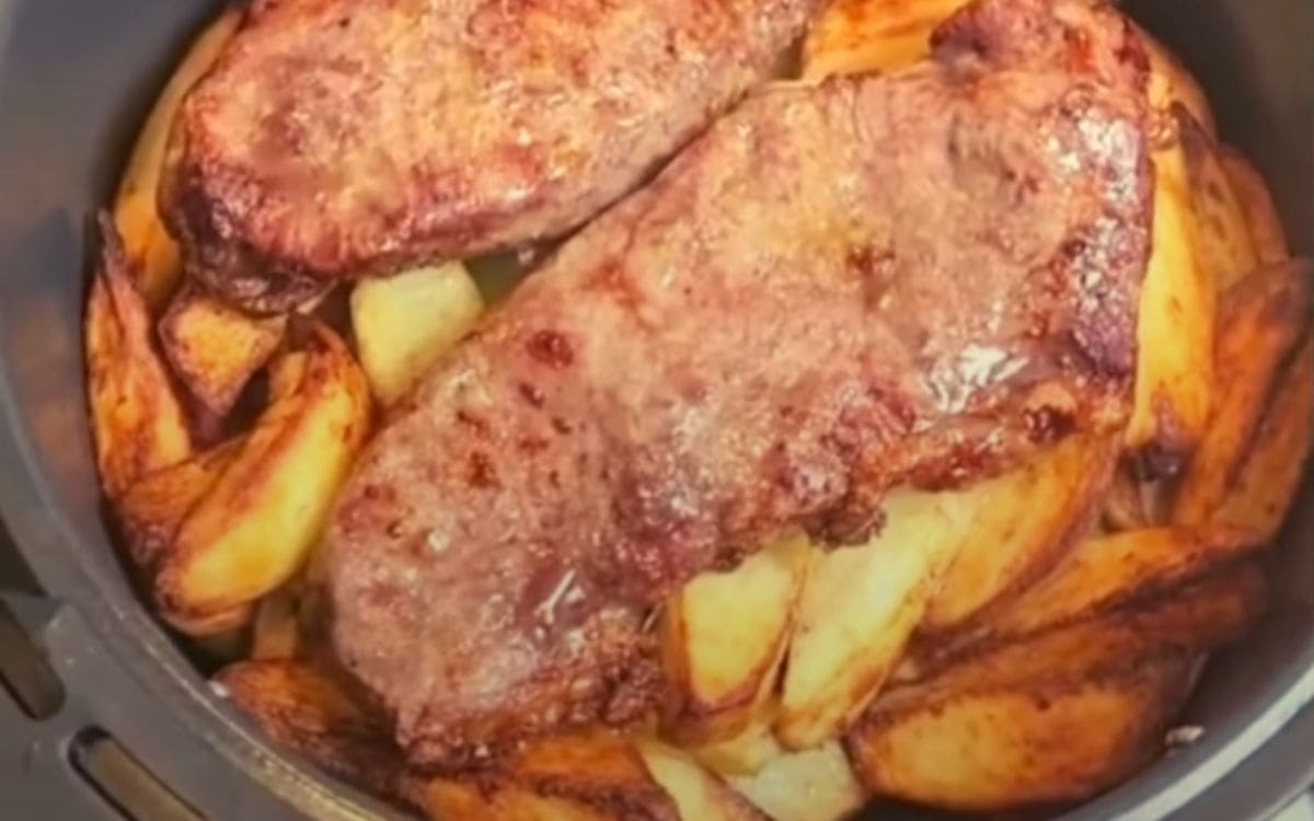 Air Fryer Steak and Chips