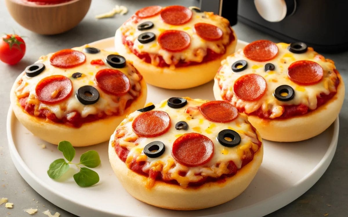 English Muffin Pizza in the Air Fryer