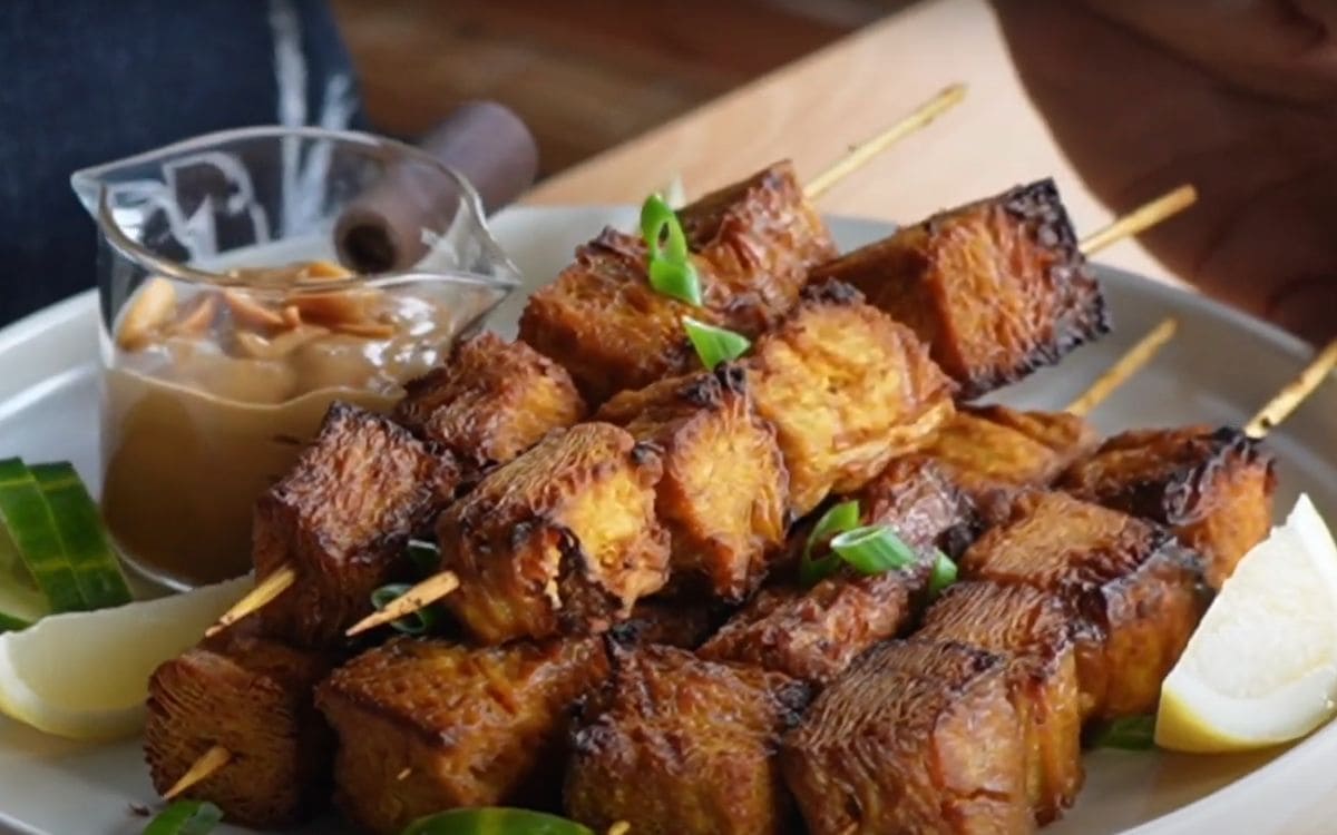 Air Fryer Vegan Tofu Satay